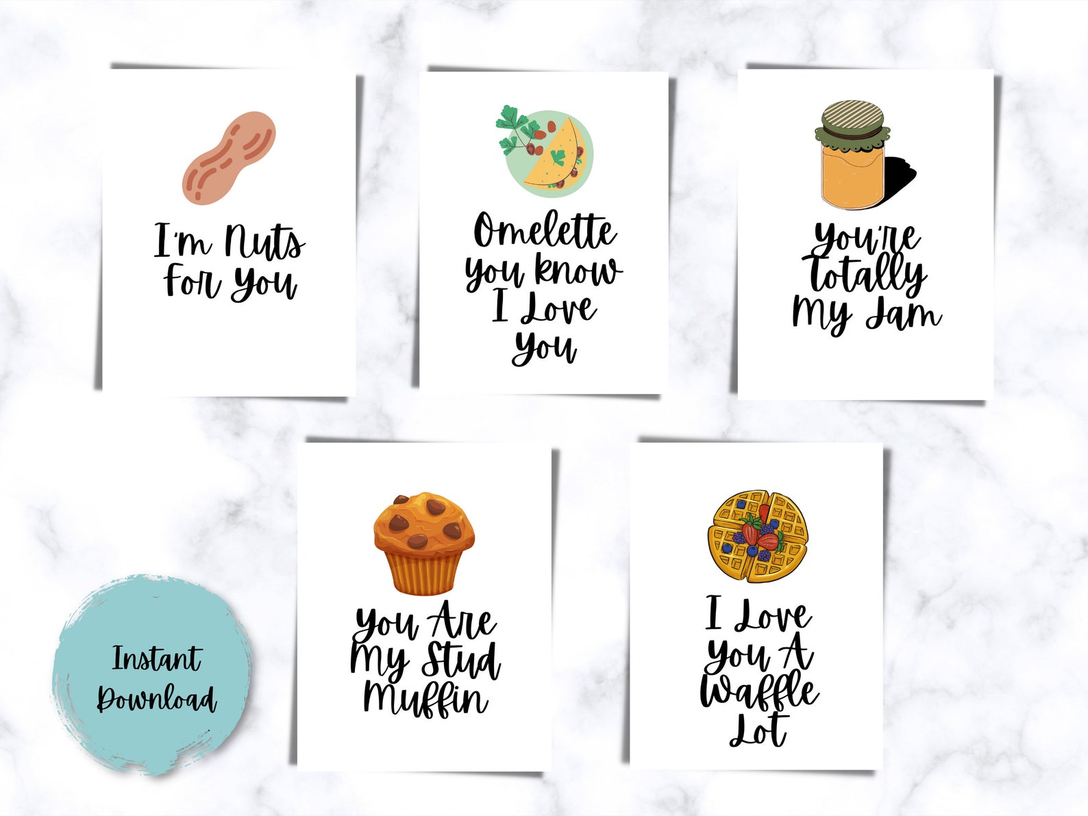 DIGITAL DOWNLOAD Valentines Day Printable Cards for Boyfriend ...