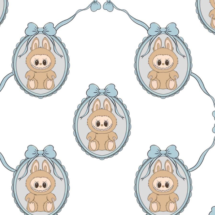Labubu Seem Less Pattern Design Labubu Bow Seamless Pattern - Etsy