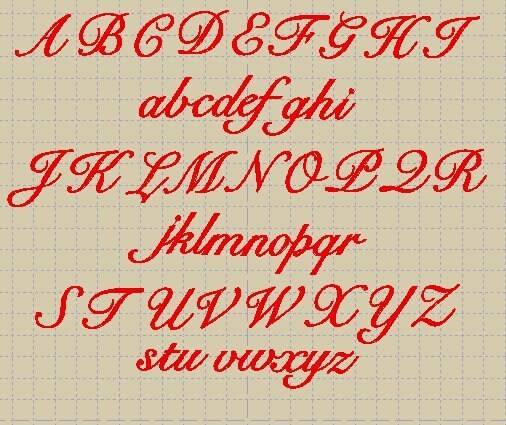 AMAZING Caroline Script Font Letters Alphabet Pes Digital Machine ...