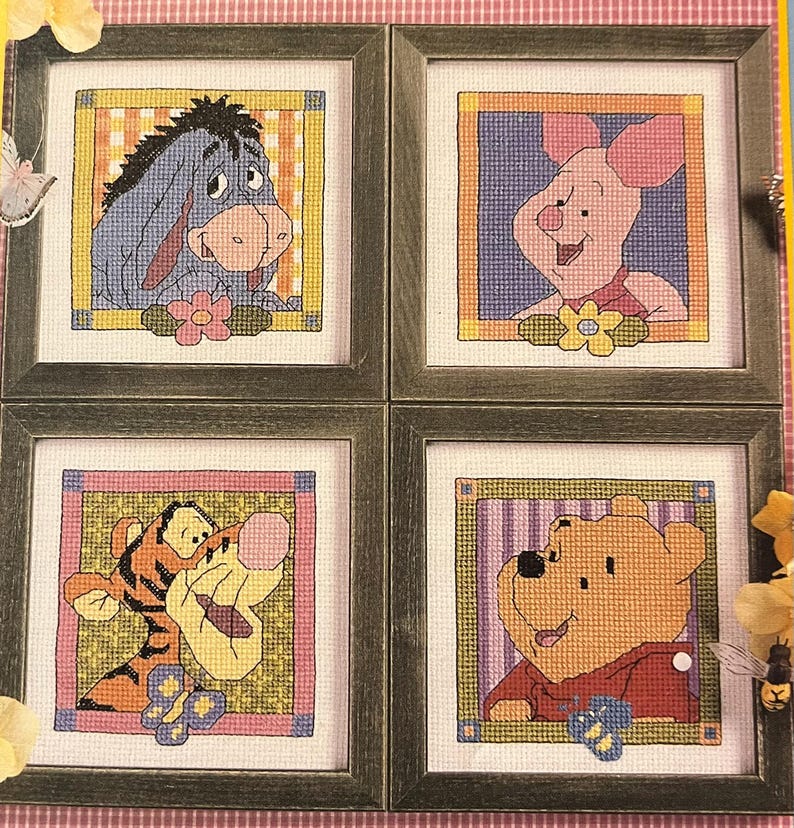Winnie the Pooh Counted Cross Stitch Pattern Pdf Baby Nursery Instant Download Color DMC Best ...