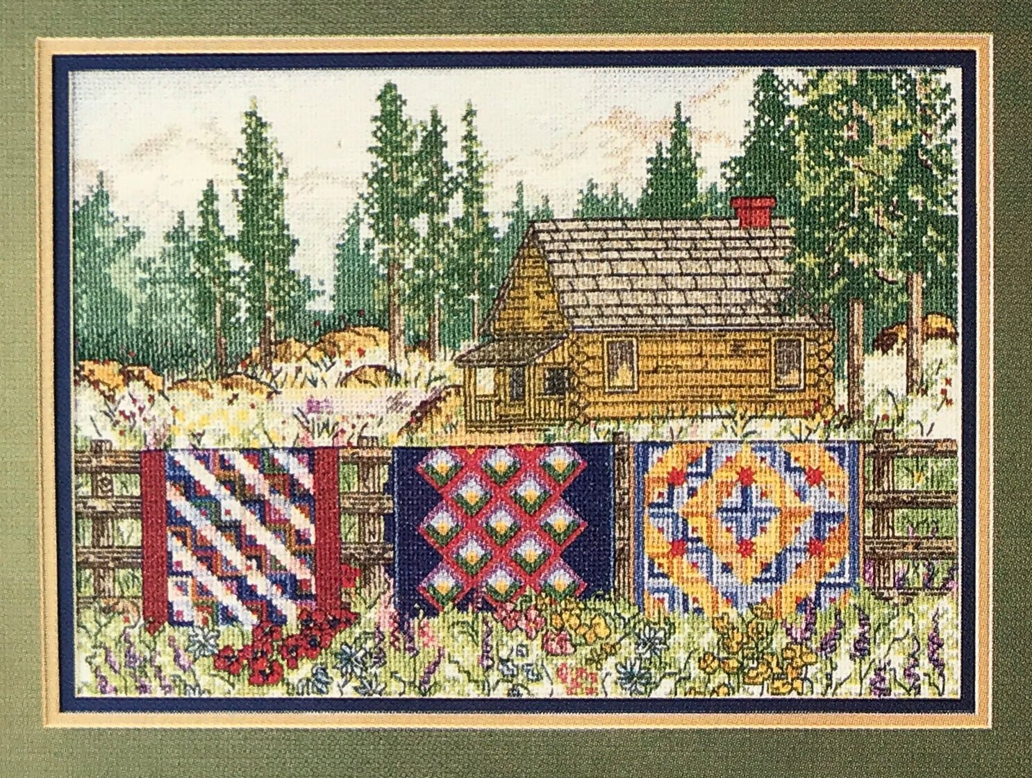 Log Cabin Quilts Counted Cross Stitch Pattern Pdf Instant - Etsy