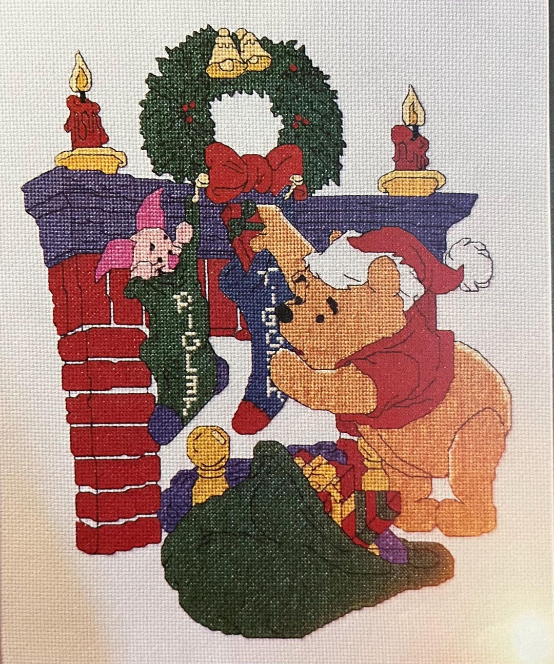 Winnie the Pooh Counted Cross Stitch Pattern Pdf Baby Nursery Piglet Instant Download Color ...