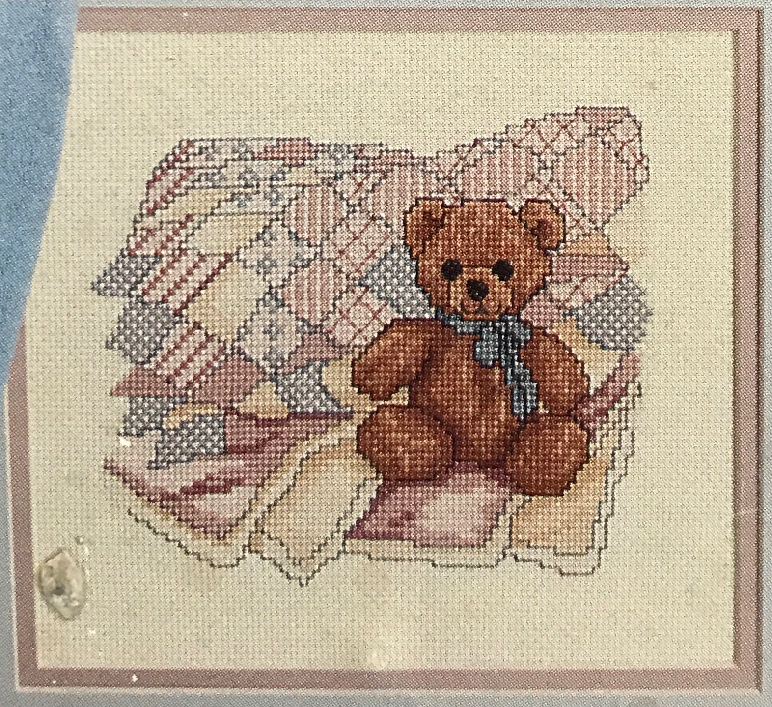 Bear on Quilt Counted Cross Stitch Pattern Friends Awaiting - Etsy