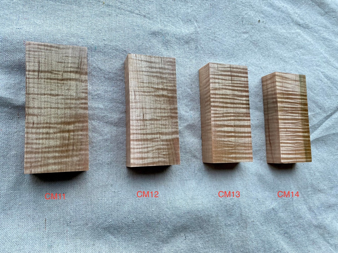 Stabilized Curly Maple Knife Handle Blocks Etsy