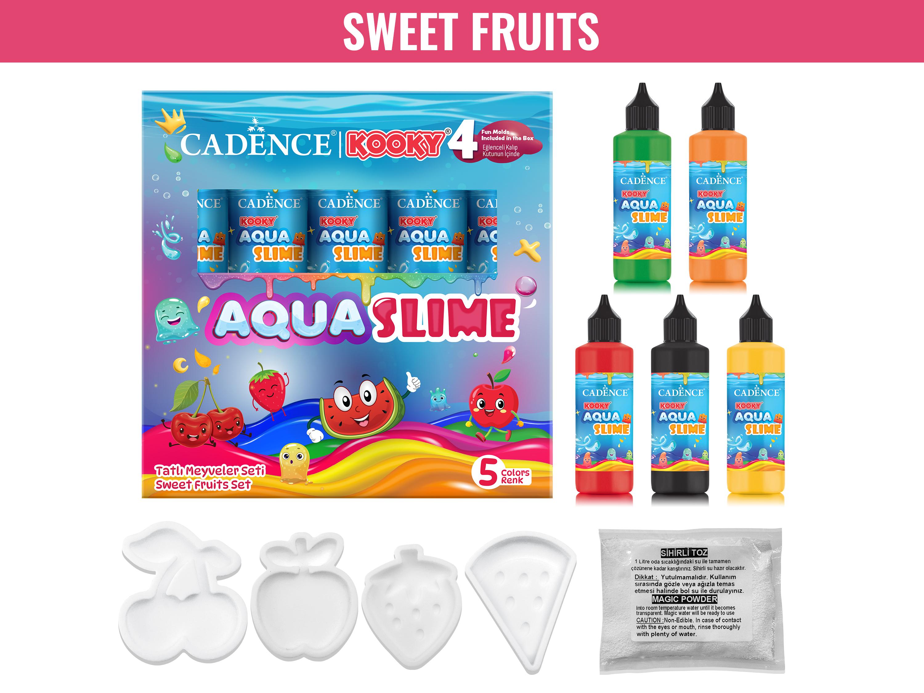 Kit de manualidades Cadence Aqua Slime: pinturas de slime de