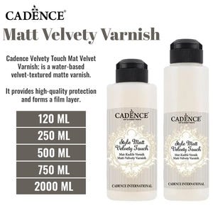 Lakier Cadence Matt Velvety Touch 120 ml / 4,06 uncji – 2000 ml / 67,6 uncji – Ultra matowy lakier na bazie wody – Velvet Touch Sealer do prac rękodzielniczych