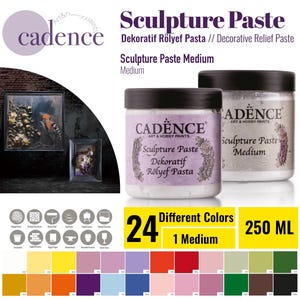 Cadence Sculpture Paste 250ML - Thickener Medium 250ml – Multi-Layer Concrete Texture Paste & Consistency Adjuster - Sculpture Painting
