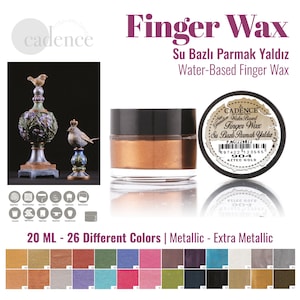 Cadence Finger Wax 20ml (0.68 oz) – Metallic Water-Based Gilding Wax for Decorative & Antiquing Effects