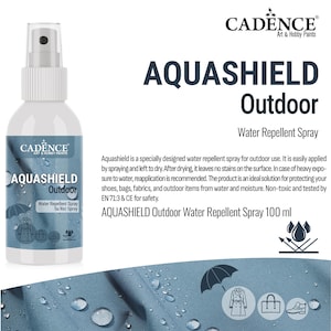 Cadence Aquashield Water Repellent Spray 100ML / 3.38oz – Invisible Waterproof Protection for Shoes, Fabric, Bags, and Outdoor Gear