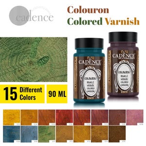 Cadence Color on Colored Varnish 90 ml (3 uncje) – lakier błyszczący na bazie wody do drewna, bambusa i powierzchni malowanych wewnątrz pomieszczeń
