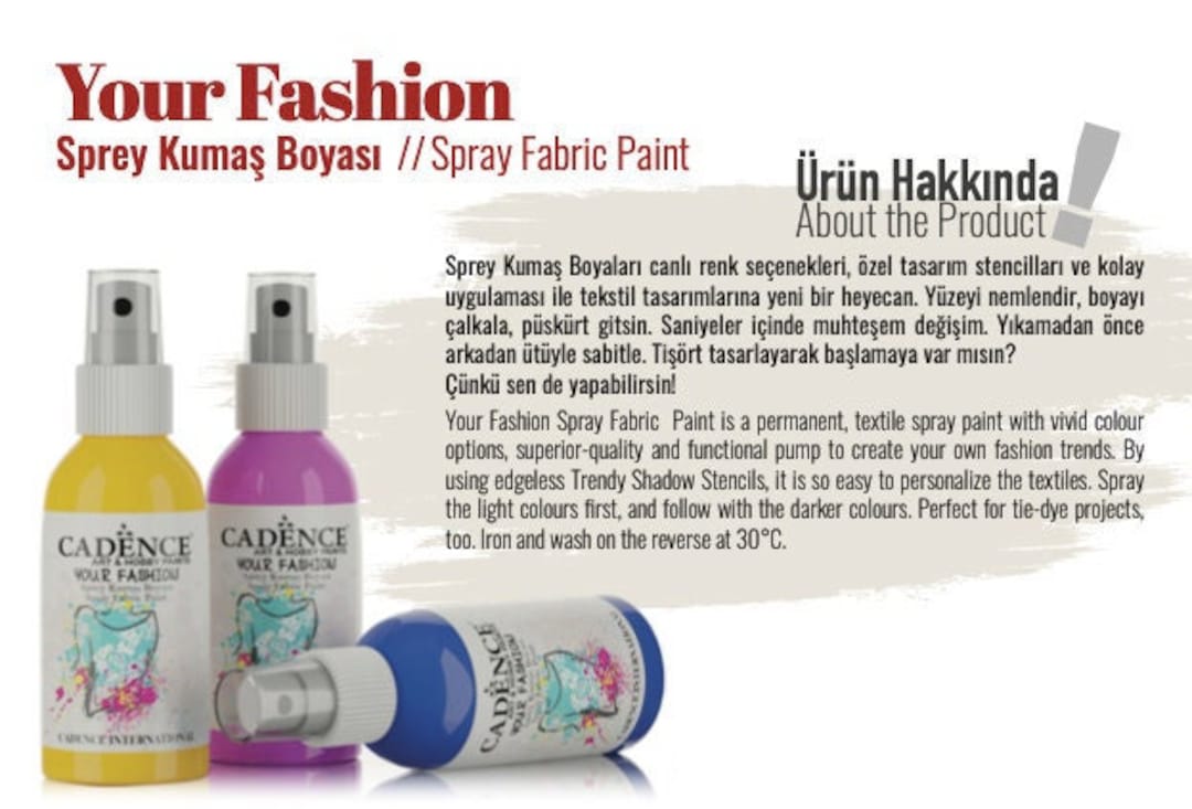 Your Fashion Spray Fabric Paint/ Opaque 