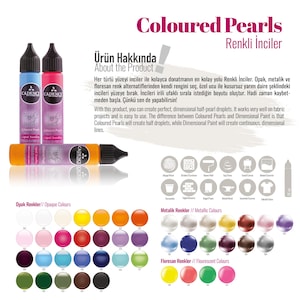 Cadence Colored Pearls - Liquid Jewellery Dimensional Paint 25ML (0.85 oz) – Decorative Dimensional Pearl Paint for Fabric, Leather & Crafts