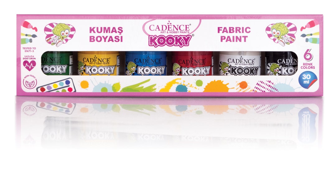 Cadence Fabric Paint Set 6 Colors Acrylic Fabric Paints for Etsy