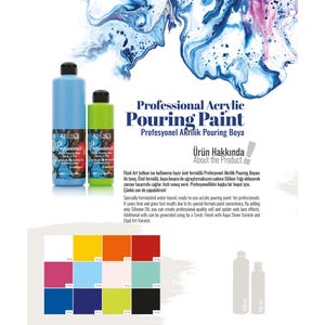 Cadence Professional Ready Pouring Paint 250ml (8.45 oz) / 500ml (16.9 oz) – Pre-Mixed Fluid Art Acrylic for Easy Pouring