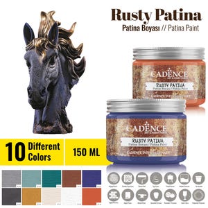 Cadence Rusty Patina Effect Paint 150ML / 5.07oz – Antique Rust Finish for Decorative Surfaces – Matte, Water-Based, No Varnish Needed