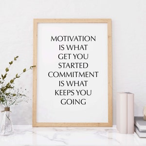 Motivation Quote Digital, Office Decor, Home Decor, Poster Quote, Gift Wall Art