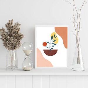Mid Century Modern Digital Print, Minimalist Wall Art Printables, Boho Art Prints,  Handmade Home Decor