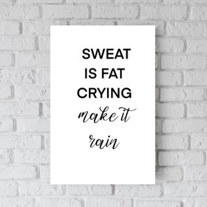 Home Gym Funny Wall Art, Funny Gym Decor Printable, Funny Poster for Gym, Home Decor Gym Sign