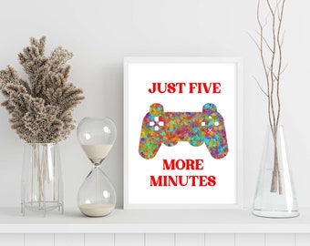 Game Room Decor Wall Art, Gamer Room Decor, Poster Home Decor, Gamer Prints, Abstract Game Room Print, Game Controller Digital Art