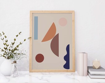 Geometric Wall Art, Mid Century Modern Print, Mid Century Art, Mid Century Wall Art, Printable Mid Century Home Decor