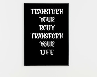 Impression fitness, oeuvre d'art murale pour salle de sport, décoration de salle de sport à domicile, affiche de motivation à l'entraînement, enseigne murale pour salle de sport à domicile, oeuvre d'art pour salle de sport