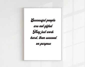 Successful People Quote Wall Art, Quote Wall Art, Quote Office Decor, Quote Minimalist Wall Art Home Decor