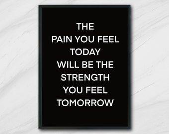 Printable Gym Decor, Inspirational Wall Art for Home Gym, Fitness Motivation Poster