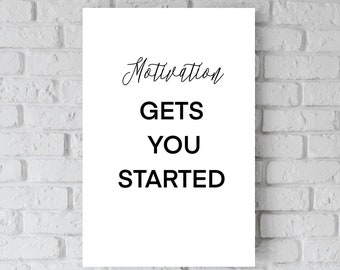 Home Gym Wall Art, Gym Decor Printable, Motivational Poster for Gym, Home Decor Gym Sign