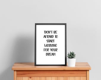 Inspirational Quote Digital Print Instant Download, Minimalist Wall Art Decor, Printable Quotes for Home and Office, Motivational Wall Art