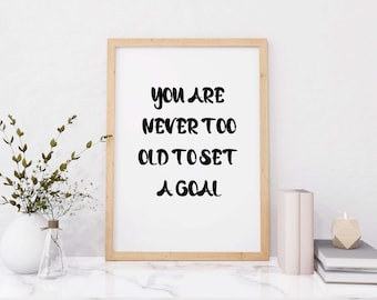 Arte de pared imprimible minimalista para la decoración de oficinas, impresiones de citas digitales Decoración del hogar, arte de póster de cita motivacional