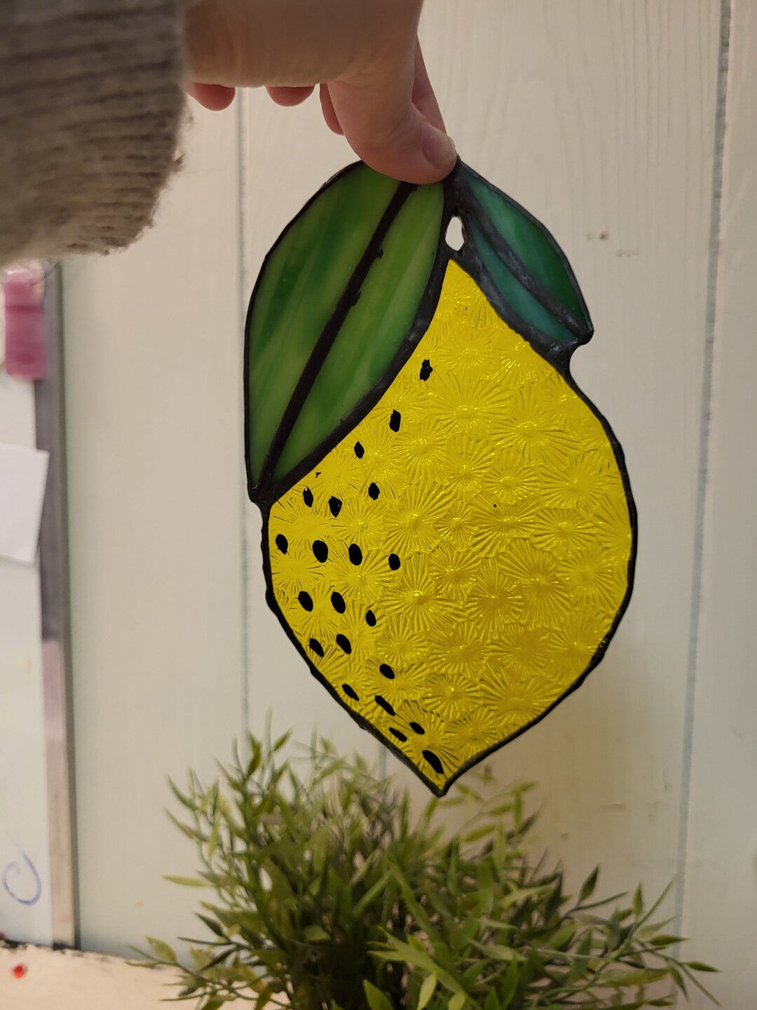 Stained Glass Lemon Art, Glass Art, Glass Lemon, Food Art, Lemon