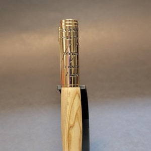 Footprints in the Sand pen, Olivewood handcrafted rollerball pen