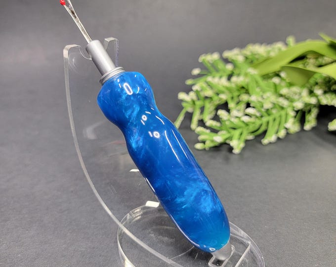 Handmade seam ripper, "Blue Peace" Ergonomic sewing and quilting gift