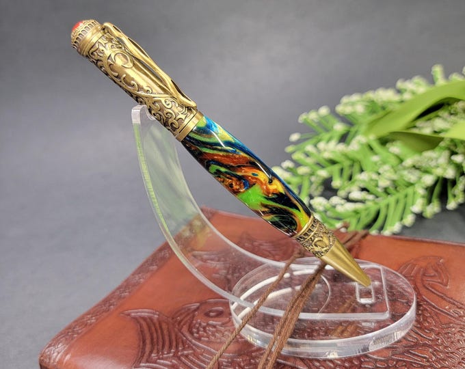 Love pen, brass earth handcrafted ballpoint pen