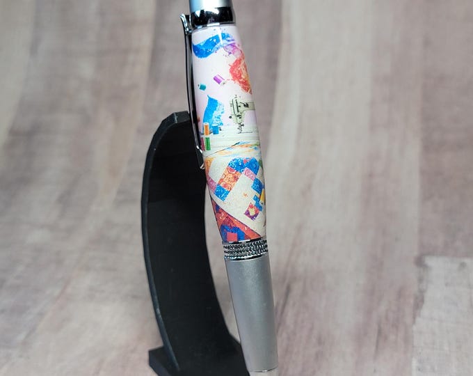 Quilt pen, Long Arm. Hand turned luxury pen