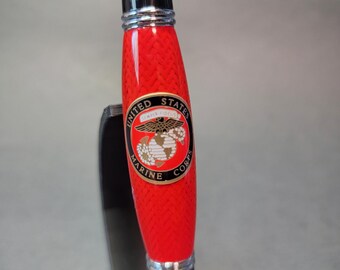 Marines, Red Marine Corps Emblem Handmade Pen