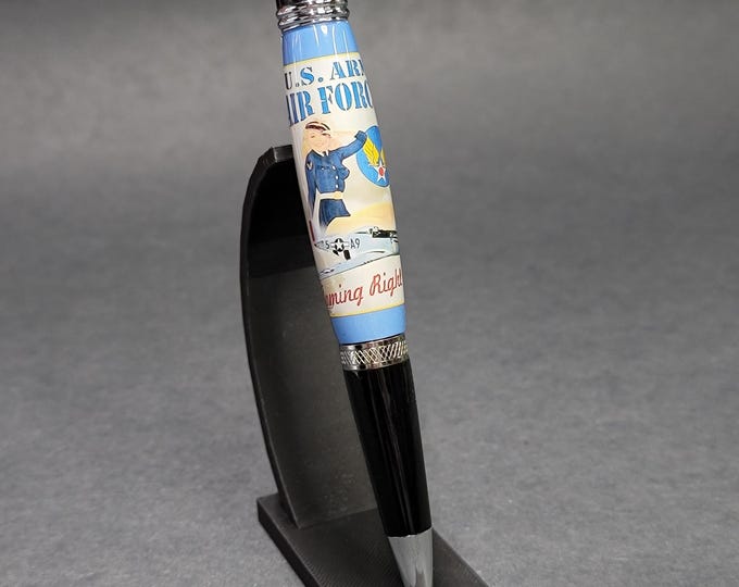 Pin-Up Art pen, U.S. Army Air Forces. Hand turned luxury pen