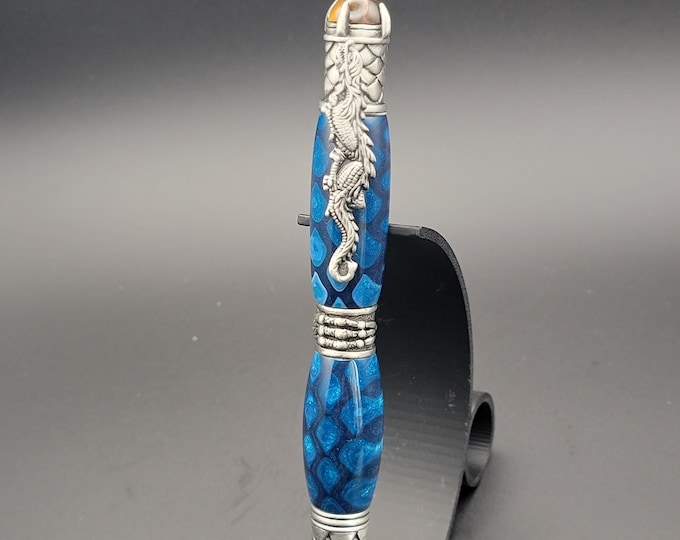 Dragon twist pen, Sea Serpent, hand turned ballpoint pen