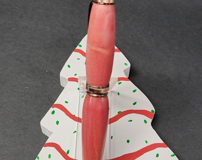Pink Ivory African Hardwood pen, handmade.  Luxury hand turned pen