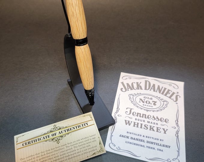 Handmade pen, Jack Daniels whiskey barrel hand turned luxury pen