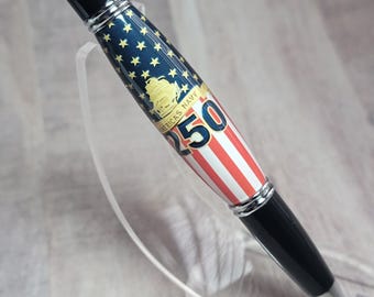Navy 250th Anniversary Handmade Pen, US Military pen