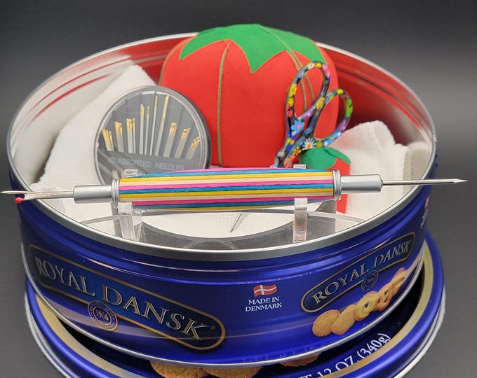 Seam ripper and stiletto combo, colorful wood handmade sewing and quilting tool gift "Mayflowers"