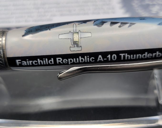 Aircraft Pen, A-10 Warthog.  Luxury Handcrafted Pen, made with Fairchild Republic A-10 Thunderbolt II aircraft material Brrrt