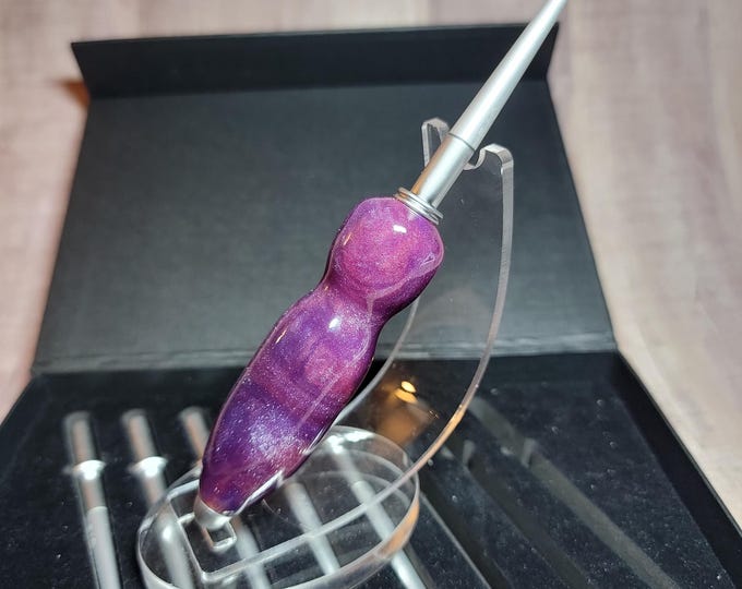 Handmade crochet set, "Northern Lights" Ergonomic interchangeable crochet hooks