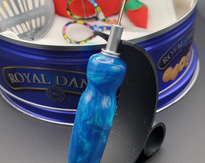 Handmade seam ripper, "Blue Peace" Ergonomic sewing and quilting gift