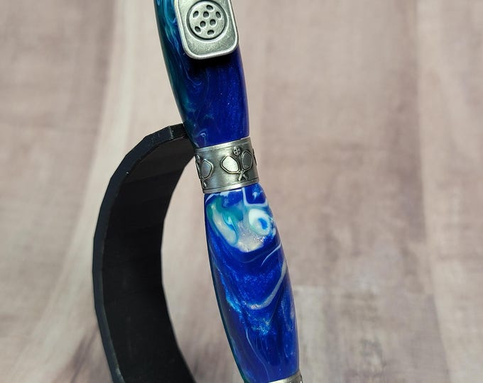 Pickleball Pen, handmade ballpoint twist luxury pen.  Green and Blue