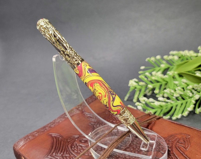 Love pen, Gold Desert handcrafted ballpoint pen