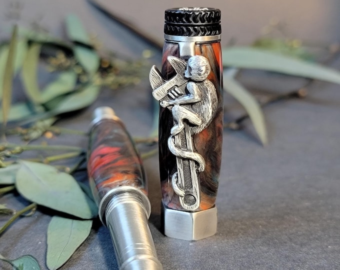 Mechanic monkey wrench pen, handcrafted rollerball pen