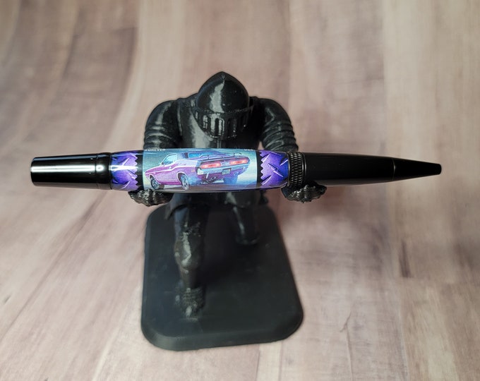 Dodge Challenger, 1970 stamp pen,  handmade luxury pen