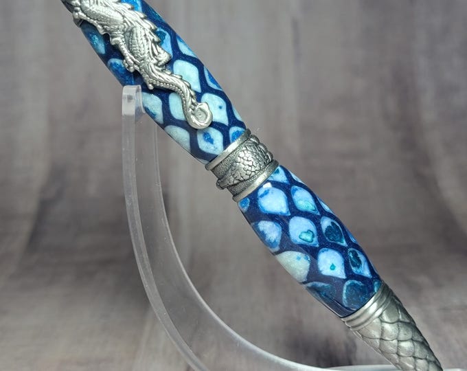 Dragon twist pen, Sea Serpent, hand turned ballpoint pen